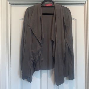 Gray Faux Suede Jacket